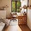 Bureau en bois massif en L Burlywood-924099456-924099457