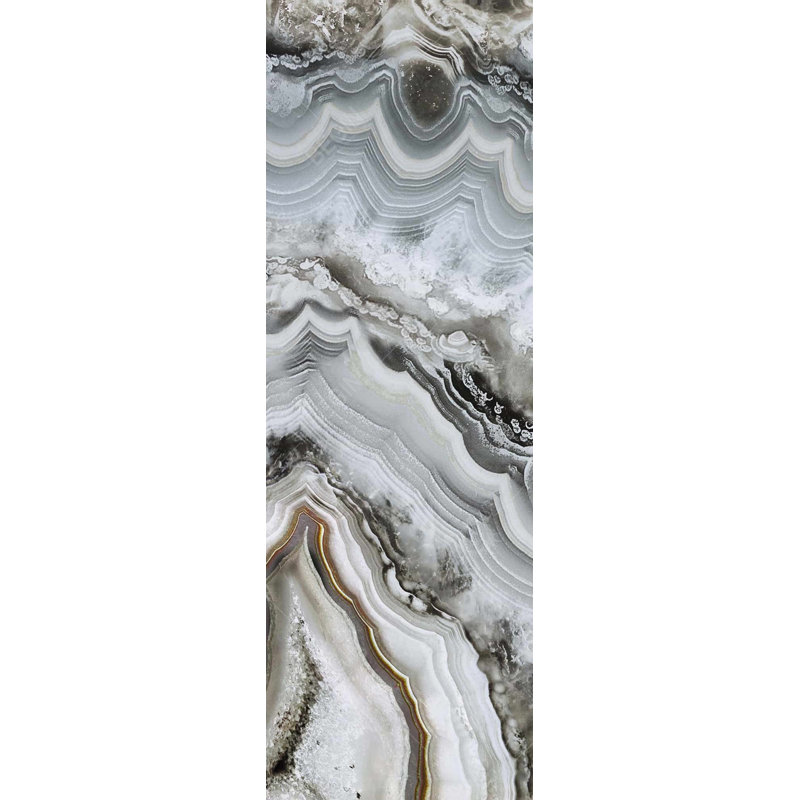 Abstract Geode Canvas - White Abstract Minerals Home Decor