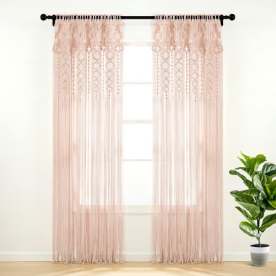 Cotton Semi Sheer Single Curtain Panel