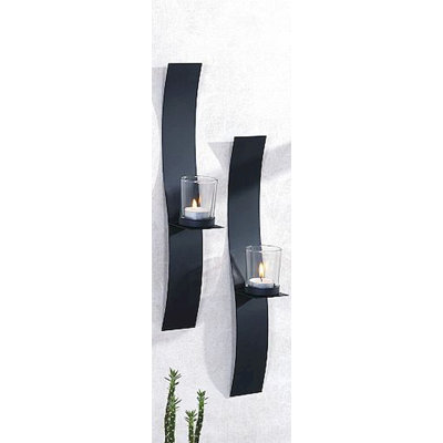 Applique murale en métal / verre