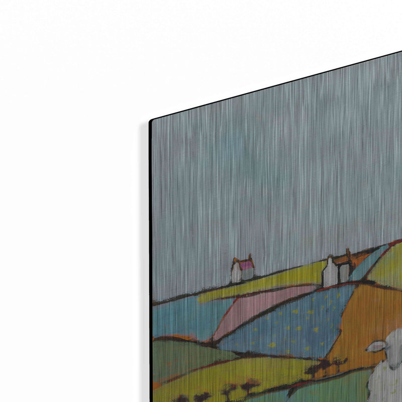 «Sheep in the Meadow II» par Phyllis Adams, art mural en métal, H 24 po x l 24 po