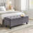 Jalob 42'' W Storage Ottoman Bench, End of Bed Storage Bench, Button Tufted Fabric Storage Ottoman, Solid Wood Leg, Safety Hinge, 330 LBS Load, Ottoman with Storage for Bedroom Living Room Entryway-637560318