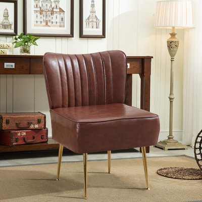 Chaise d'appoint d'appoint avec pieds dorés