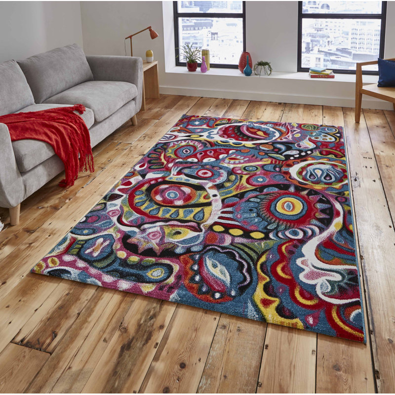 Sunrise Loucks Funky Multicolour Rug, Rectangle 120cm x 170cm