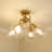 Manderly Glass Semi Flush Mount-95376511
