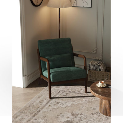 Fauteuil d'appoint en velours côtelé Mid-Century