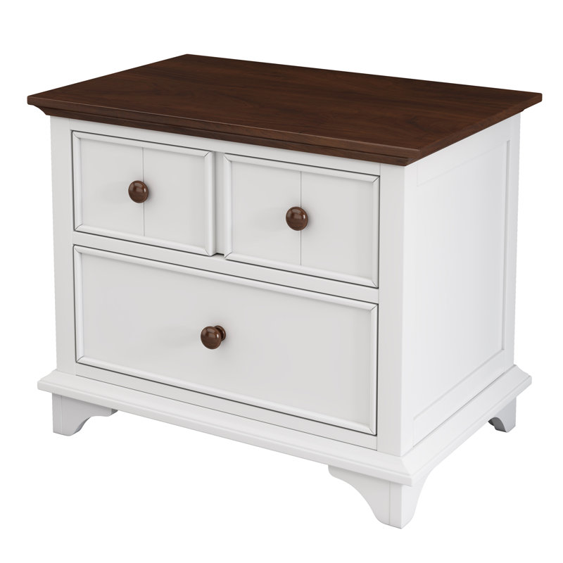 Table de bout en bois à deux tiroirs avec table de bout pour la chambre à coucher et le salon