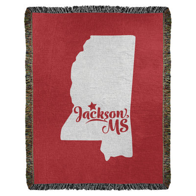 Jeté en coton tissé mississippi jackson