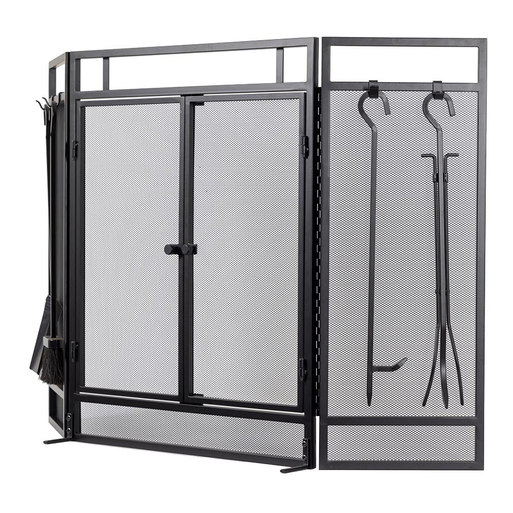 Country Living Mesh Trifold Fireplace Screen