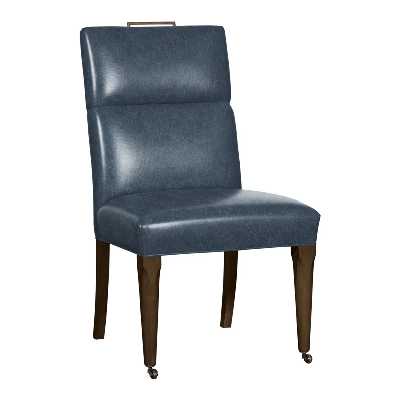 Thom Filicia Home 40.5" Upholstered Back Side Chair, Havana, Saloon Jeans