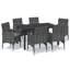Red Barrel Studio® 5 Piece Patio Dining Set With Cushions Poly Rattan Black-710451114-714088585-714093551