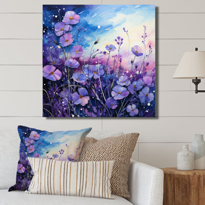 " Violets Field Pointillism Dot III "