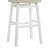 Lenon Modern Farmhouse Wood Bar Height Kitchen Bar Stool In White Finish With Cream Fabric Upholstered Seat - Set Of 4-478857810-478857812-478857813