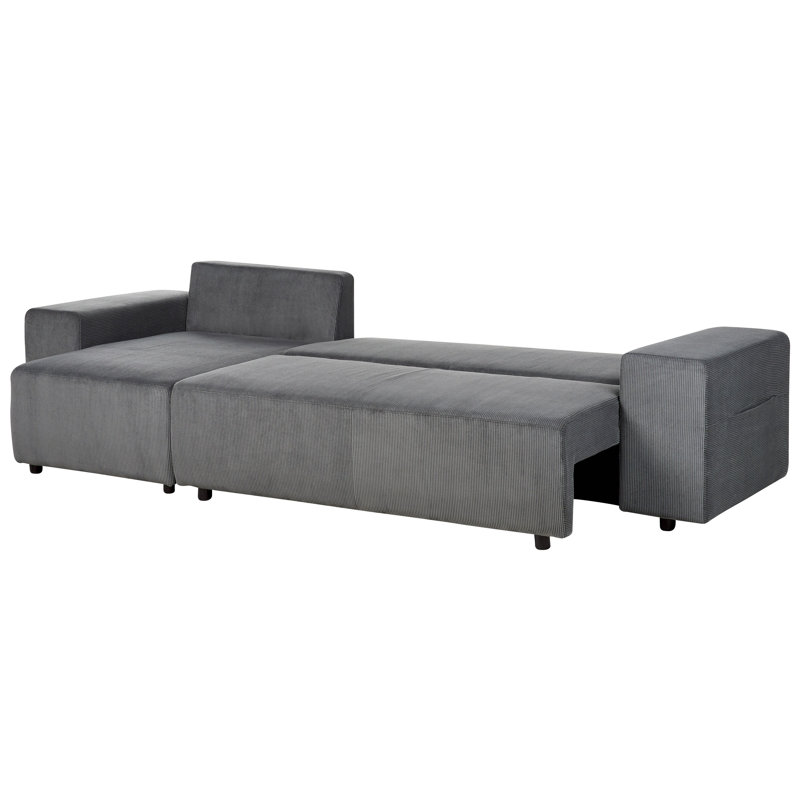 Alyxs Corduroy Sofa Bed, Left Hand Facing, Grey