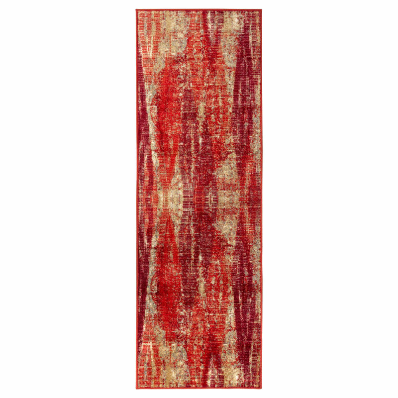 Abstract Brayton Nylon Area Rug, Runner 2'7" x 8'
