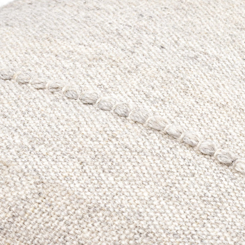 Zeppelin Recycled PET Yarn Reversible Throw Pillow, Polyester/Polyfill, 22"H x 22"W, Light Grey