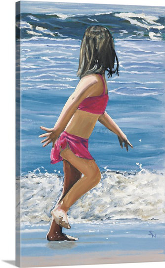 « pinkie », reproduction d’art Stephen Newstedt, H 36 po x l 24 po x P 1,25 po, Toile