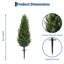 Paquet de 2 arbres topiaires en cèdre artificiel de 3,3 pi avec piquets de sol pour le porche extérieur, intérieur, patio, décor de jardin