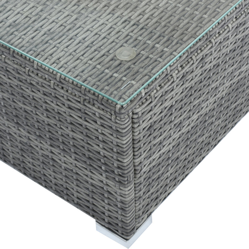 8 Patio - Canapés avec rembourrage épais et base antidérapante, Beige, Gris clair