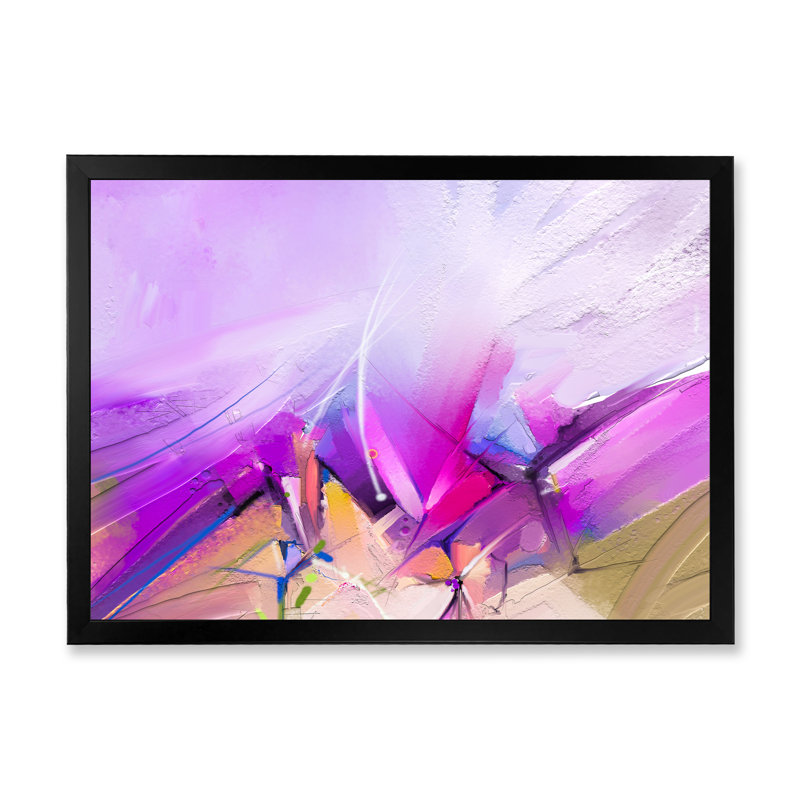 Impression sur toile «Purple Storm Impression» - cadre flottant, Cadre noir, H 8 po x l 12 po x P 1 po