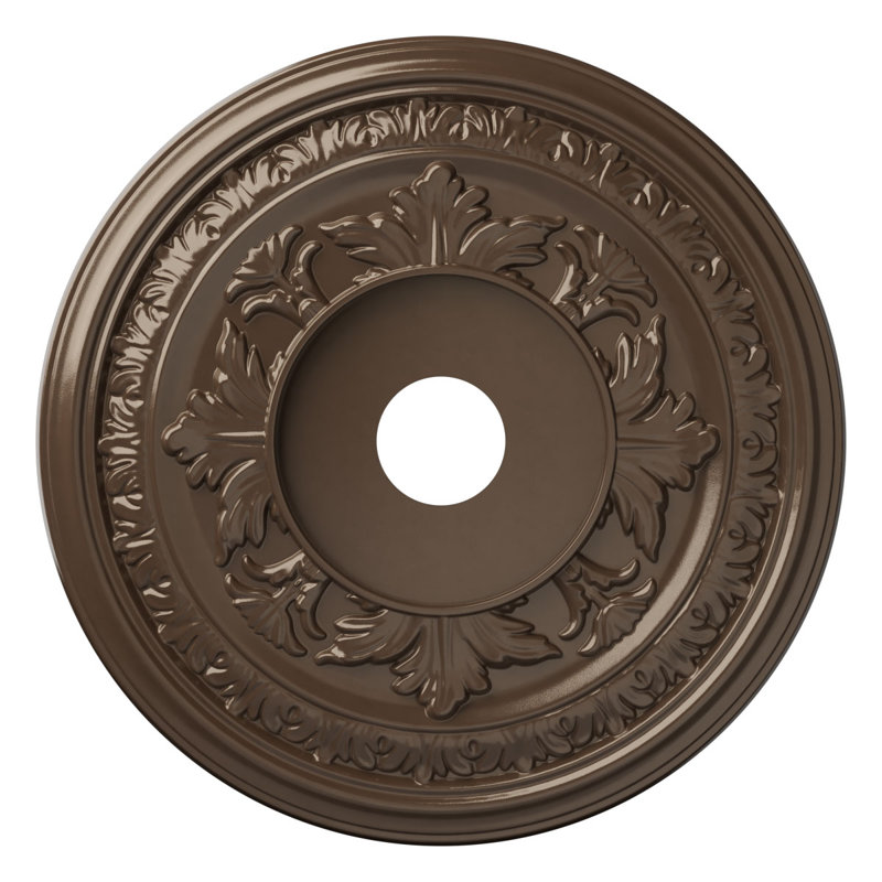 EnduraForm PVC Baltimore Thermoformed Ceiling Medallion, 22"OD x 3 1/2"ID x 1"P (Fits Canopies up to 7 3/4"), Aged Dark Steel