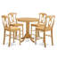 Ensemble de table de salle à manger à hauteur de comptoir 5 pièces comprenant une table ronde en bois avec piédestal et 4 chaises de salle à manger, babeurre et cerise-1549863579-1604130734-1524996436