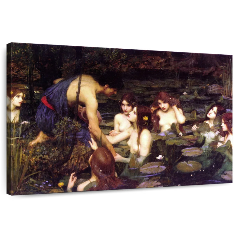 Leisha Hylas et les nymphes, H 8 po x l 12 po