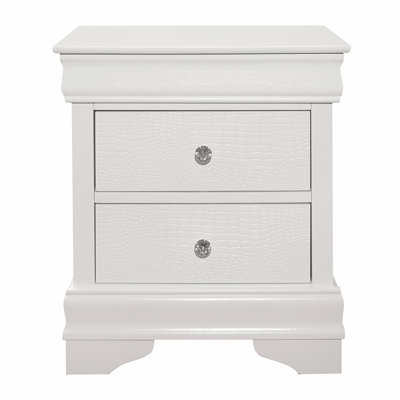 Mobilier de chambre à coucher de style traditionnel avec table de chevet 1 pièce et 3 tiroirs