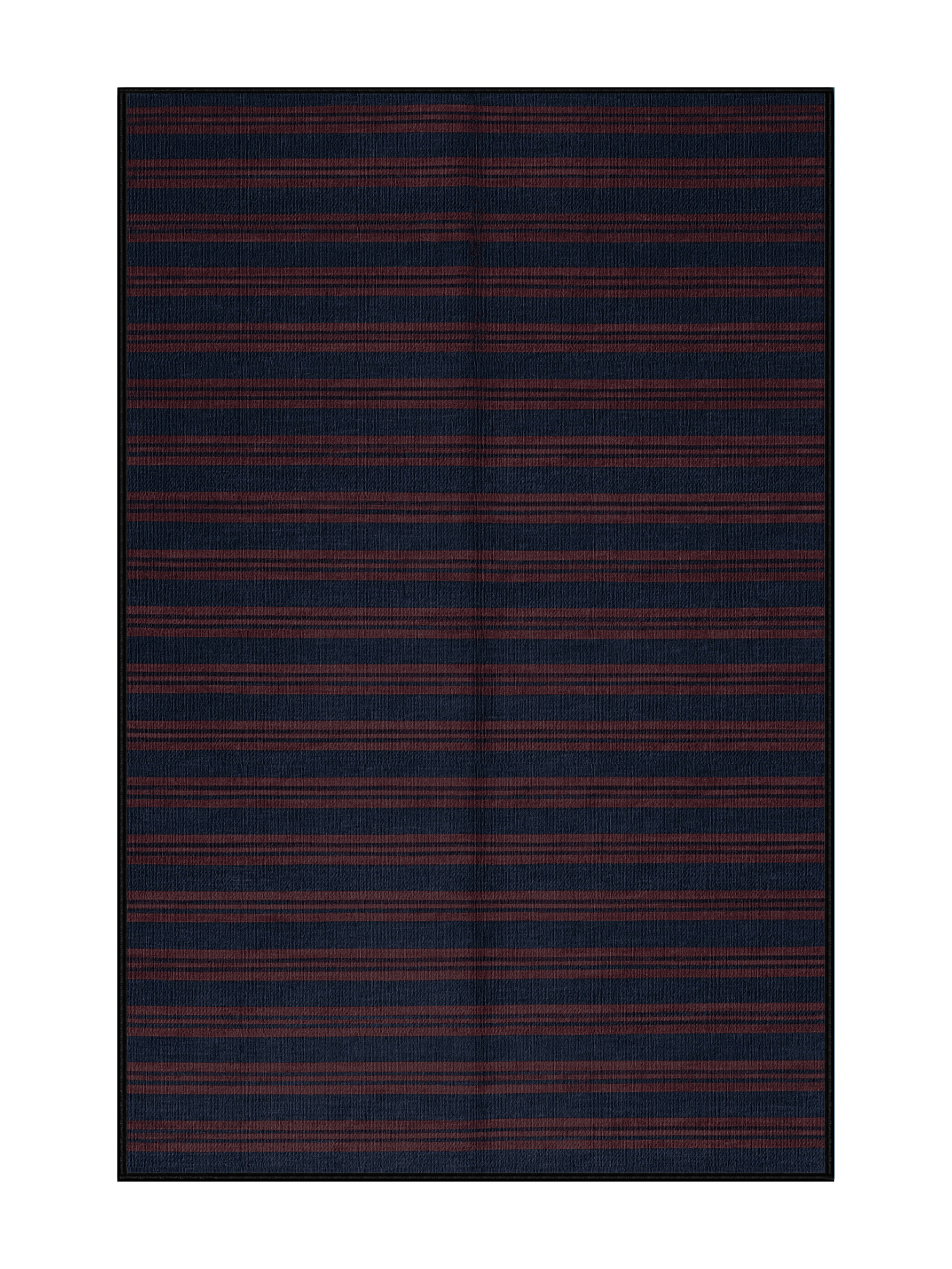 Hokku Designs Machine Washable Horizontal Stripes Gray Area Rug | Wayfair