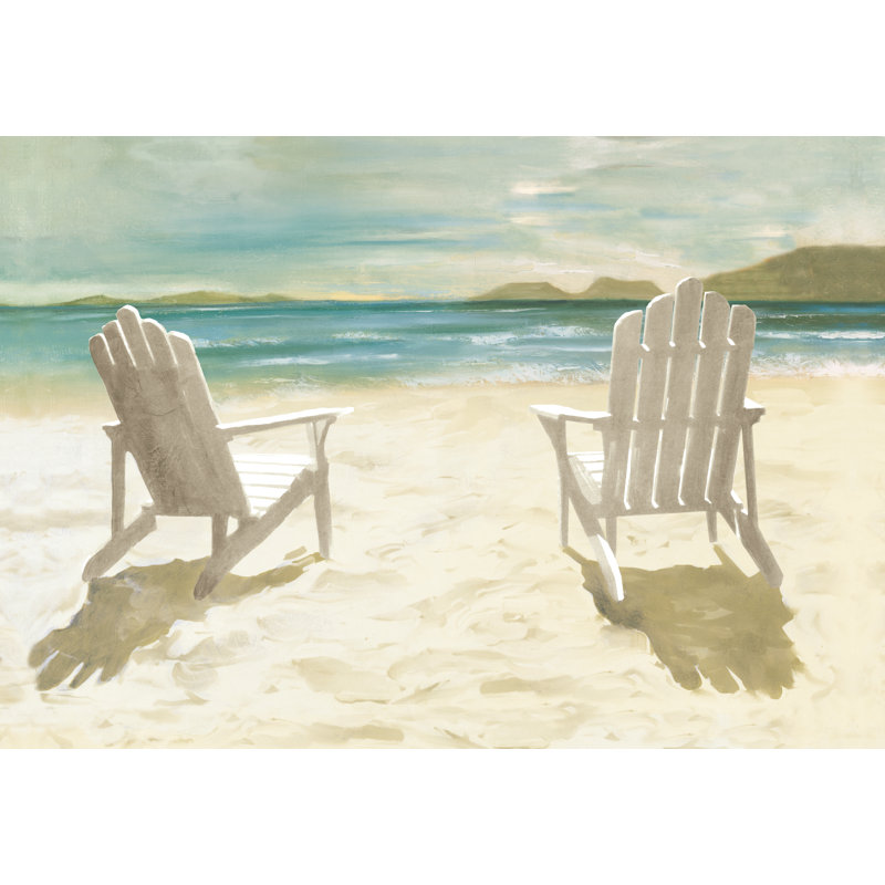 Brighter Adir Chairs - Wrapped Canvas Painting, 81cm H x 122cm W x 3.8cm D