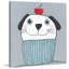 «Doggy with Cherry», reproduction sur toile tendue-19625594