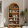 70.47*30.9 inch Ghian Arched Display Storage Bookcase with Open Shelves and Cabinet