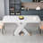 Modern Square Stretchable Dining Table With X-Shape Base-409036366