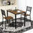 2 - Person Dining Table Set,Modern Style 3 Pieces Counter Height Bar With 2 High Back Dining Chairs For Small Space-494759006