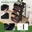Commode de rangement verticale 4 tiroirs Jardin botanique avec tiroirs en tissu