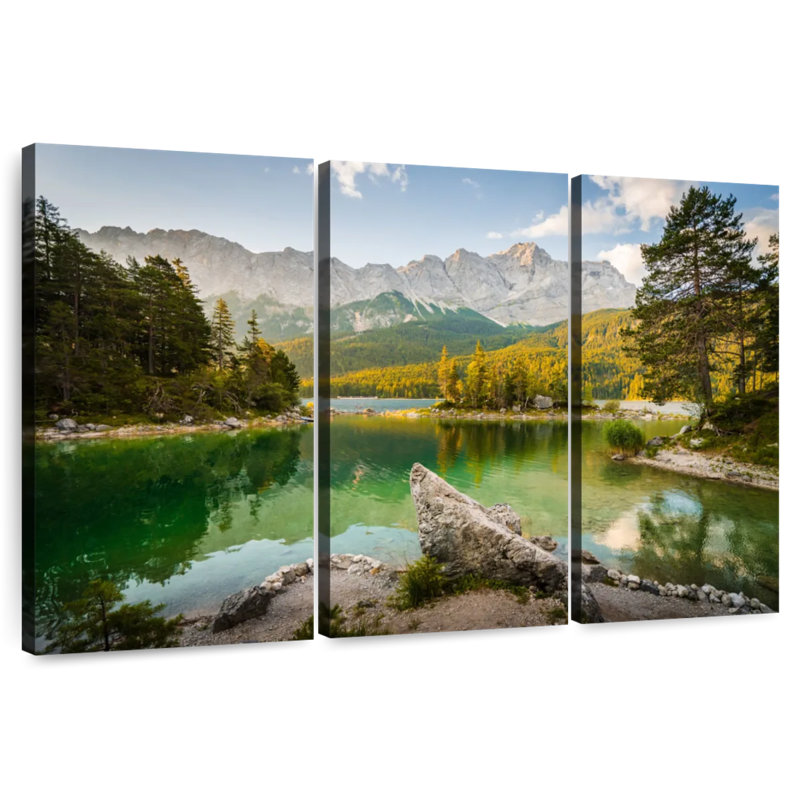 Alvord Eibsee Lake Morning, H 36 po x l 57 po