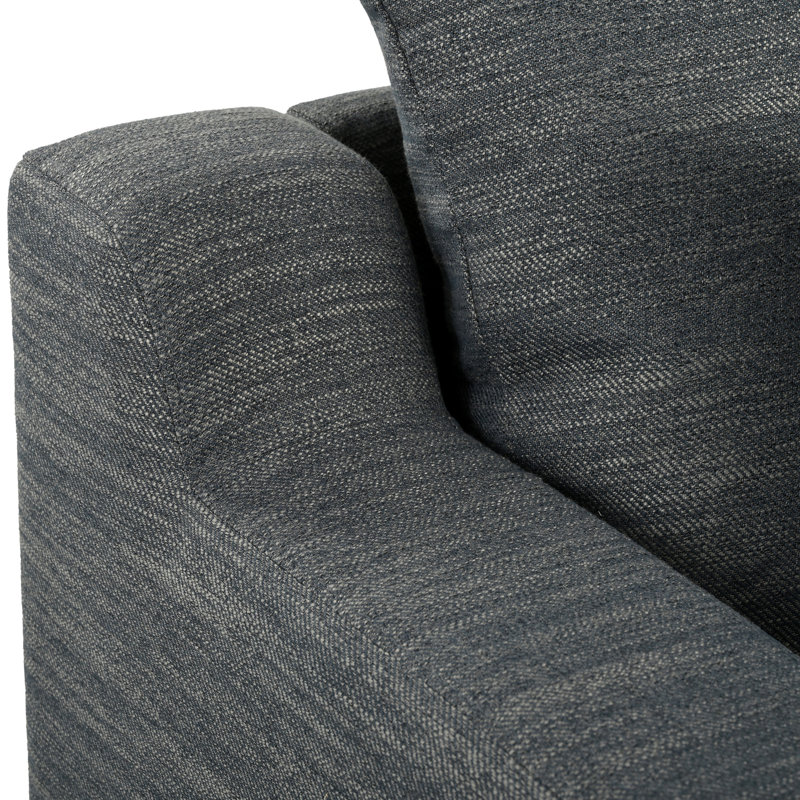 Élégant 3 pour le salon et le bureau - Gris anthracite, pieds en bois massif, cadre en contreplaqué élégant avec zone de pieds solides