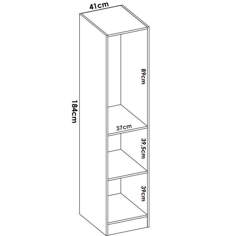 Mosteller 1 Door Wardrobe, White