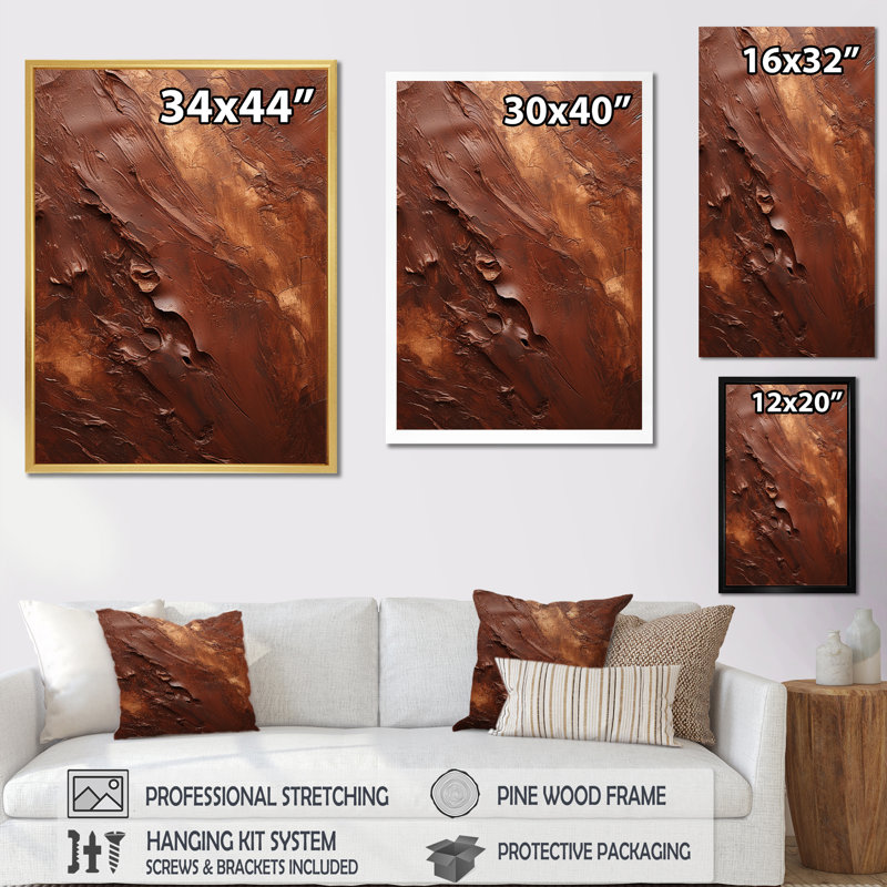 «Bitterweet Brushwork - Abstract Collages», reproduction sur toile, Toile tendue, H 40 po x l 30 po x P 1,5 po