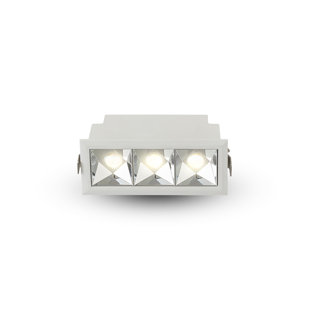 Luminaire encastré fixe à 3 lumières Rubik, certifié ETL, avec angle de faisceau 34, blanc Rubik