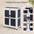 Outdoor Storage Cabinet with Lockable Doors, 2 Removable Shelves & Weather-Resistant Roof, White-136694850