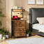 38.5cm W Metal Bedside Table