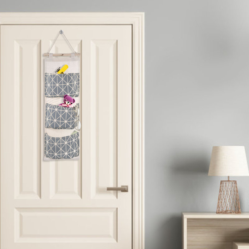 Organisateur de sac de rangement mural pour sac de rangement suspendu, Gris