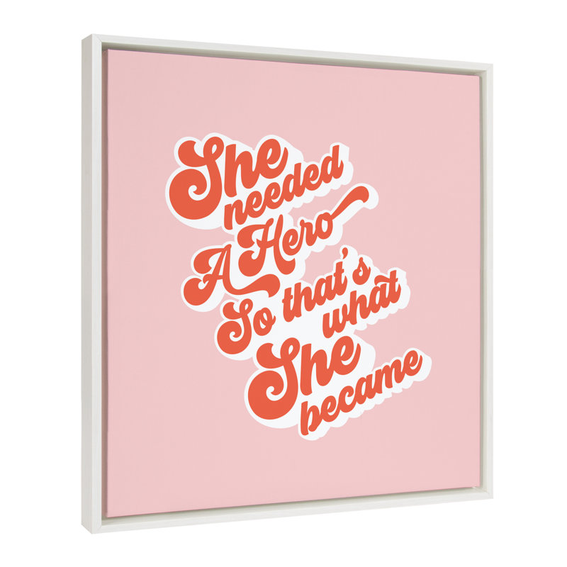 «Groovy Type She Hero» par Dominique Vari, reproduction d'art sur toile encadrée