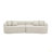 Curved Modular Sectional Sofa In Lamb's Wool Fabric, Modern Minimalist Style, Compressed (No Assembly Required), Comfy For Living Room & Bedroom-2050230561