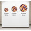 Horloge murale en verre trempé, horloge d'art abstrait, horloge ronde, décoration moderne, horloge murale mauve et orange-1018509236-1018509238