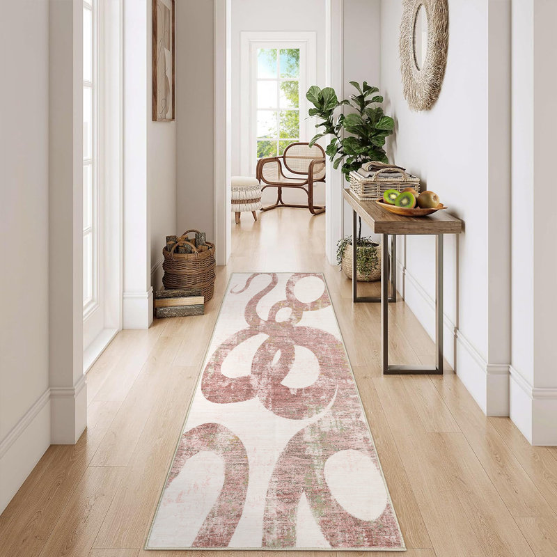 Washable Area Rug Living Room RugsModern Abstract Carpet Floor Rugs for Dining Room Kitchen Playroom Dorm, Runner 2' x 6'