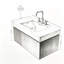 Ensemble de meuble-lavabo flottant pour salle de bain 36 po MURI, armoire murale en contreplaqué de grain de bois espresso avec tiroir et porte, comptoir en pierre frittée blanc de Carrare, lavabo en céramique, 3 trous de robinet pré-percés, pré-assemblé-130073473