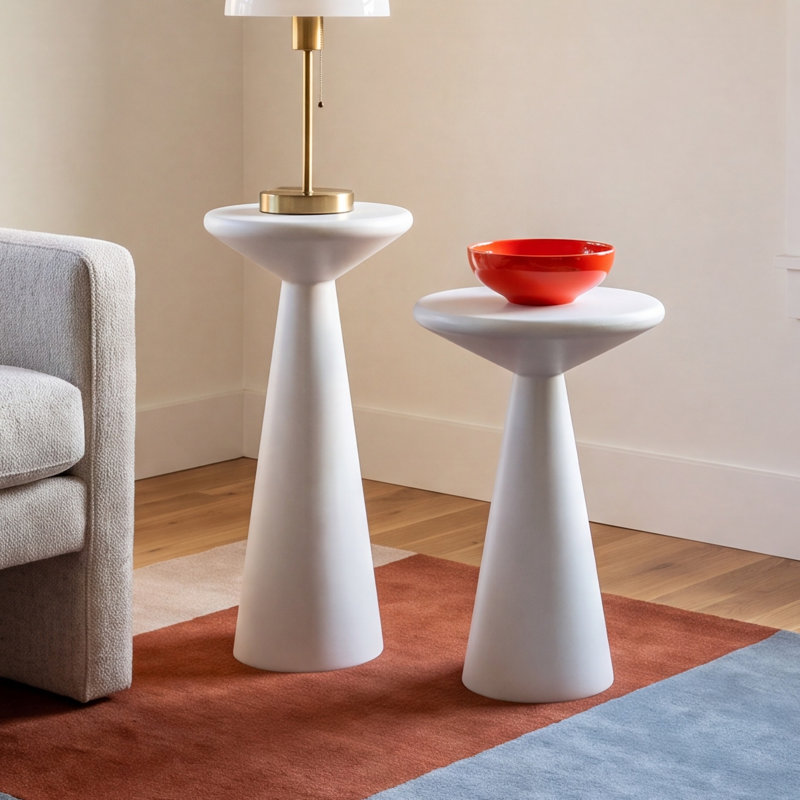 Deborah Concrete Top End Table Set