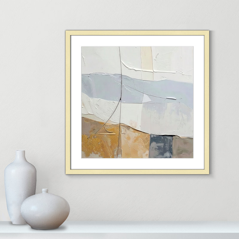 «Plastered I Print» par Alonza Saunders, Matted Print, Matte Gold, 23.5'' W x 23.5'' H